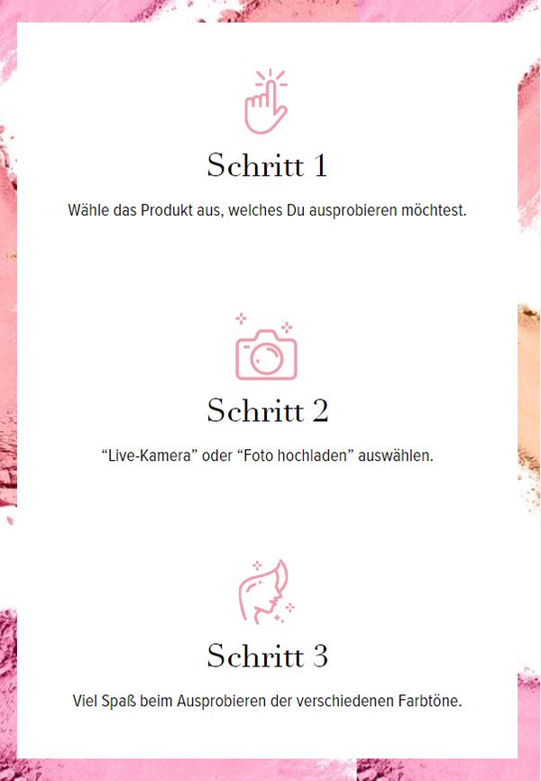 Schritt fur Schritt-Anleitung fur das virtuelle Make-up Studio