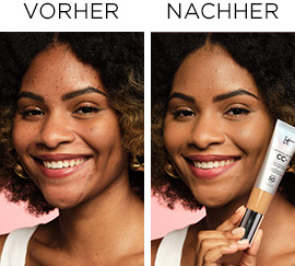 CC Cream Vorher/Nachher